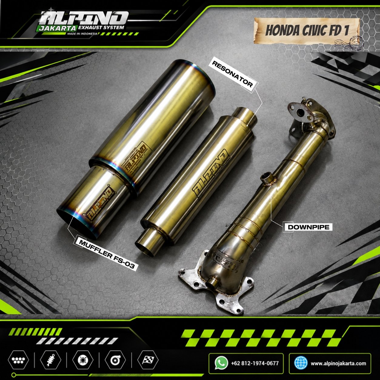 Knalpot CIVIC fd1